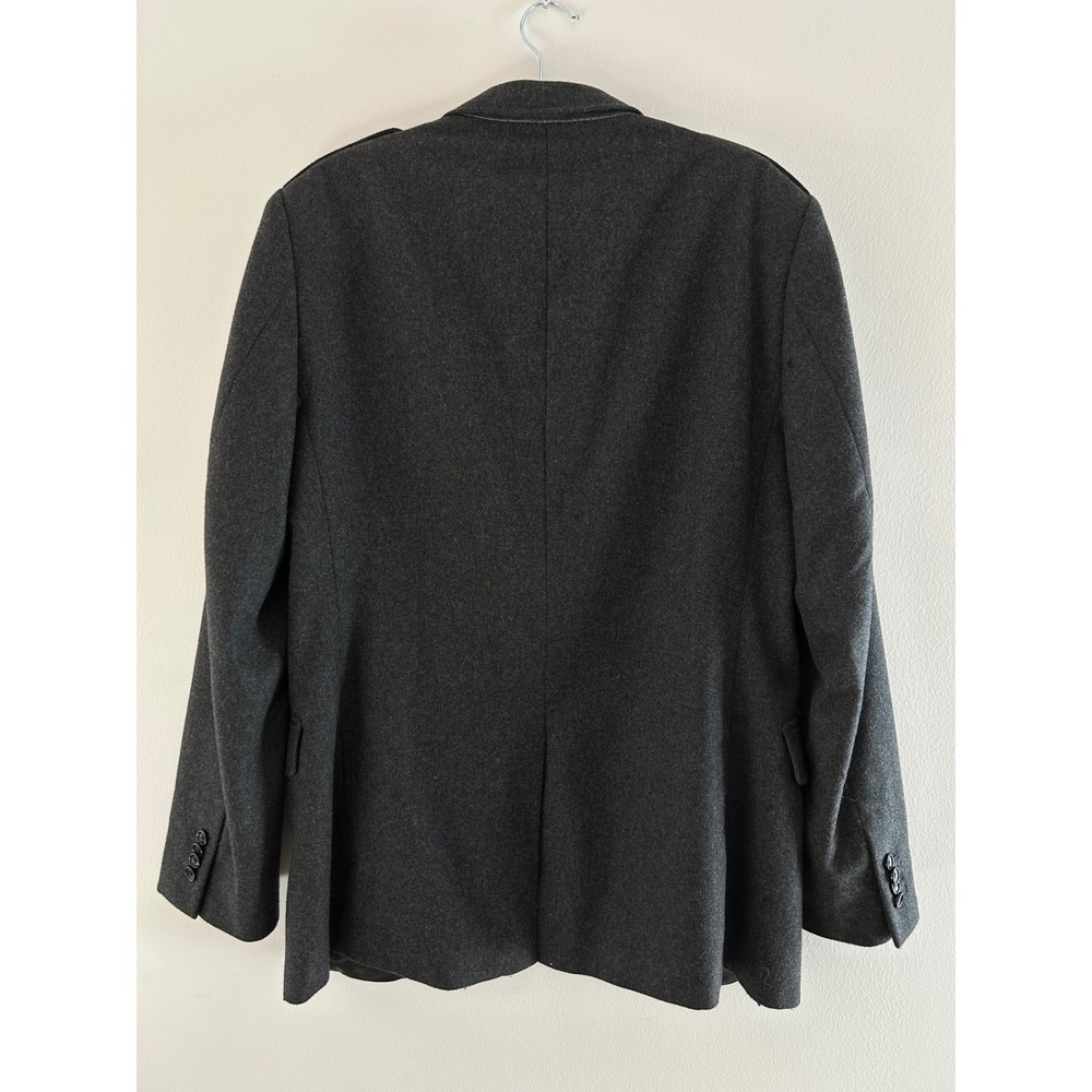 Banana Republic Mens 42R Wool Military Blazer Jacket Charcoal Gray‎ 680712-00 - Picture 3 of 11